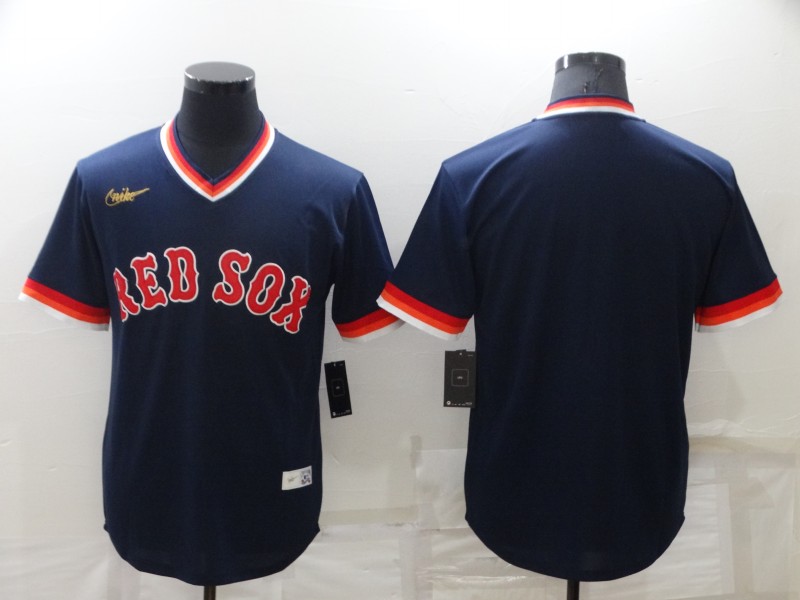 Men's Boston Red Sox Navy Team Blank Jersey